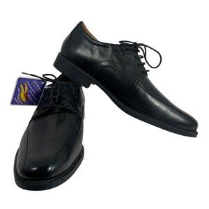 Clarks Collection Whiddon Black Leather Lace Up Derby Shoes Mens 11.5W-worn once